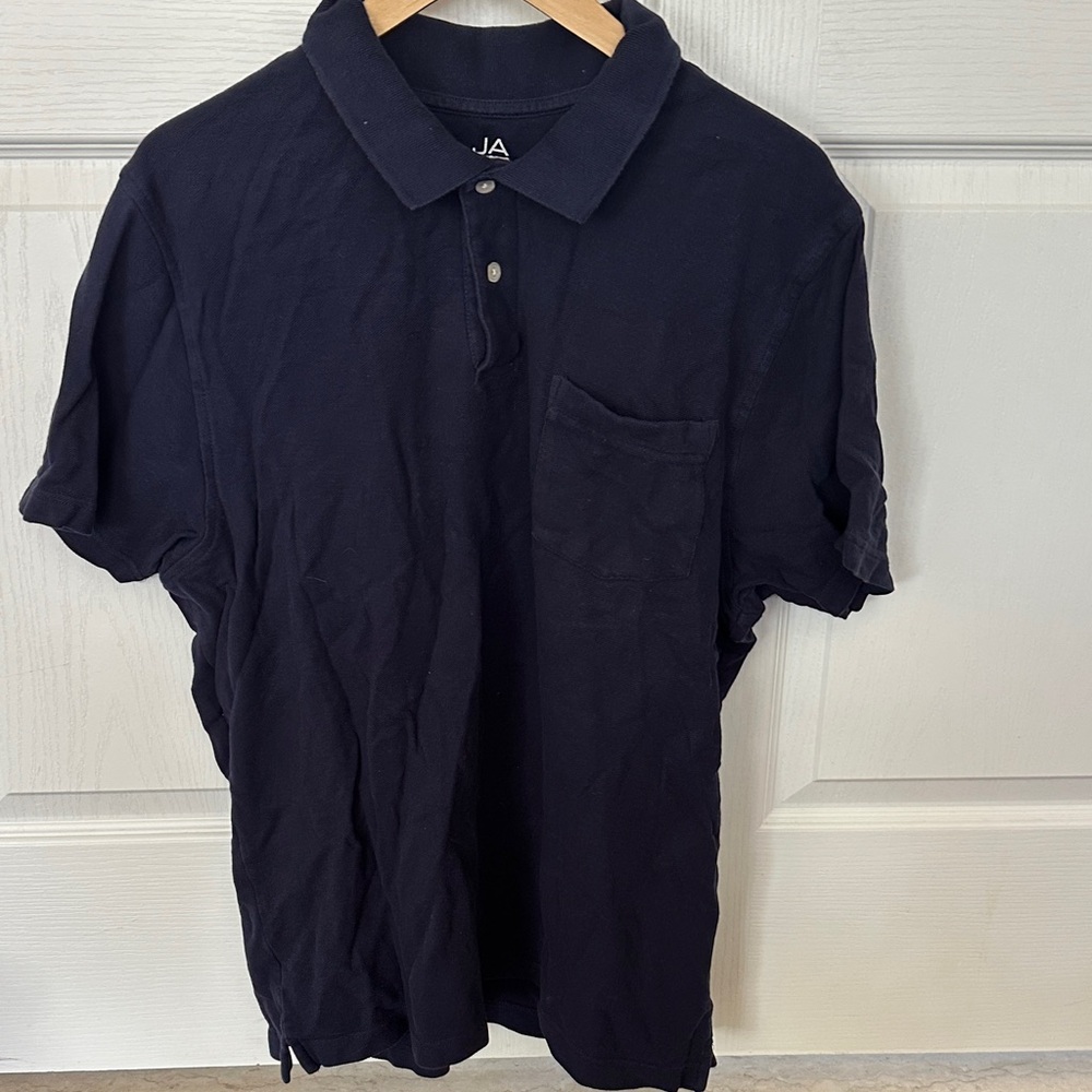 John Ashford Navy Short-Sleeve Polo with Chest Pocket